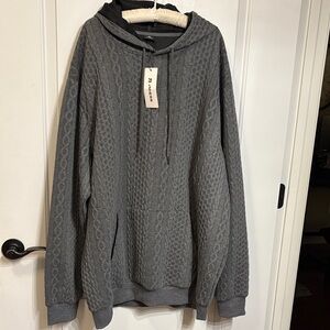 Gray Textured Hoodie Women’s XXL